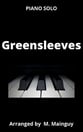 Greensleeves piano sheet music cover